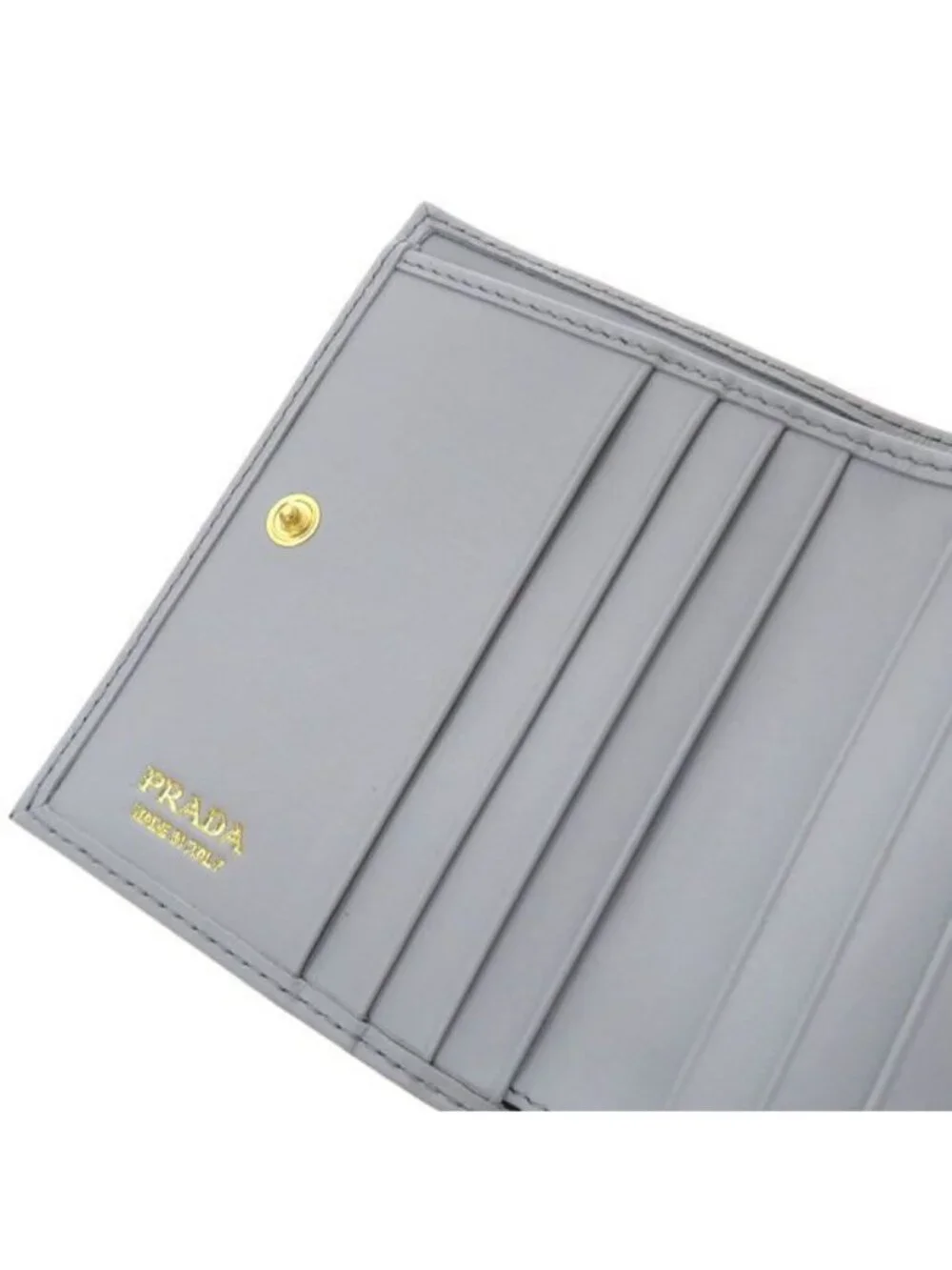 Prada Compact Wallet Gray